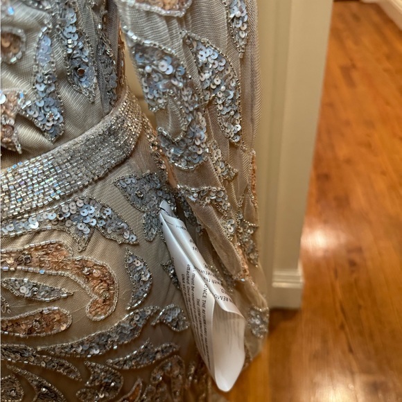 NWT Mac Duggal Sequin Column Gown Style # 5124 Size 8 Mocha - Picture 6 of 12